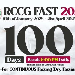 RCCG 100 Fasting – Day 9 Sunday, 19 January 2025 Prayer Points